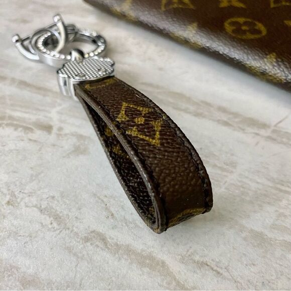 MONOGRAM CANVAS SILVERTONE KEYCHAIN S1 - Picture 8 of 10